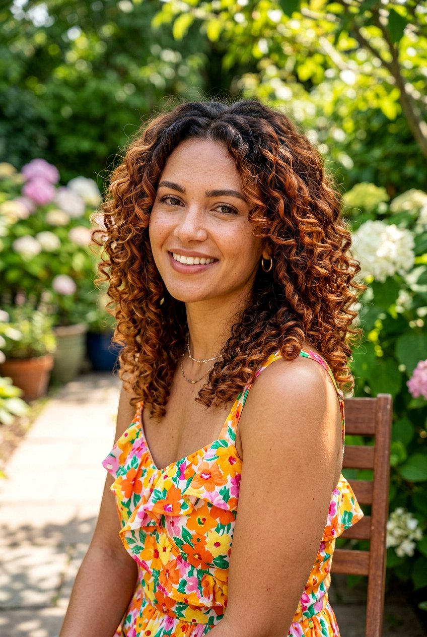 Curly Ginger Balayage Shadow Root - 20 ginger balayage with shadow root - 20 ginger balayage with shadow root