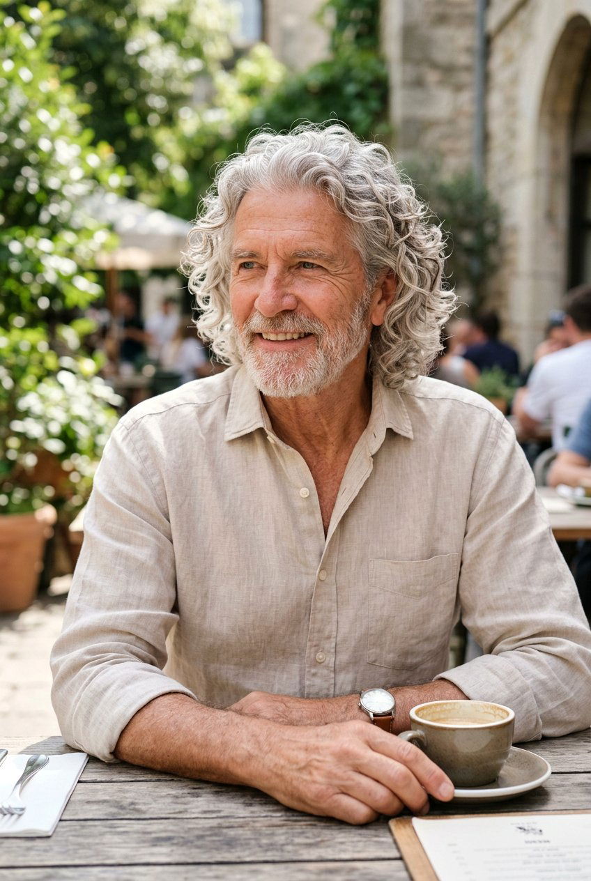 Curly Grey Bro Flow - 20 bro flow for older men - 20 bro flow for older men