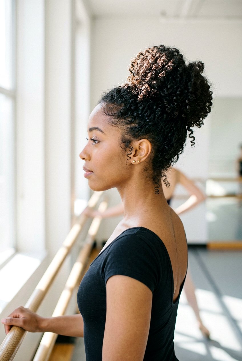 Curly Hair Ballerina Bun - 20 ballerina bun hairstyle - 20 ballerina bun hairstyle