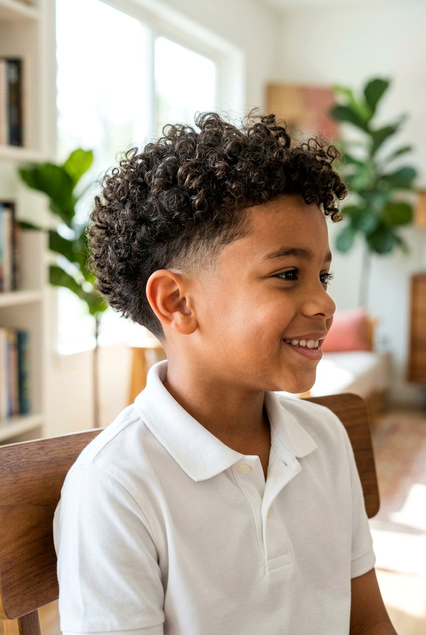 Curly Hair Drop Fade - 20 mixed boys taper curly haircut - 20 mixed boys taper curly haircut