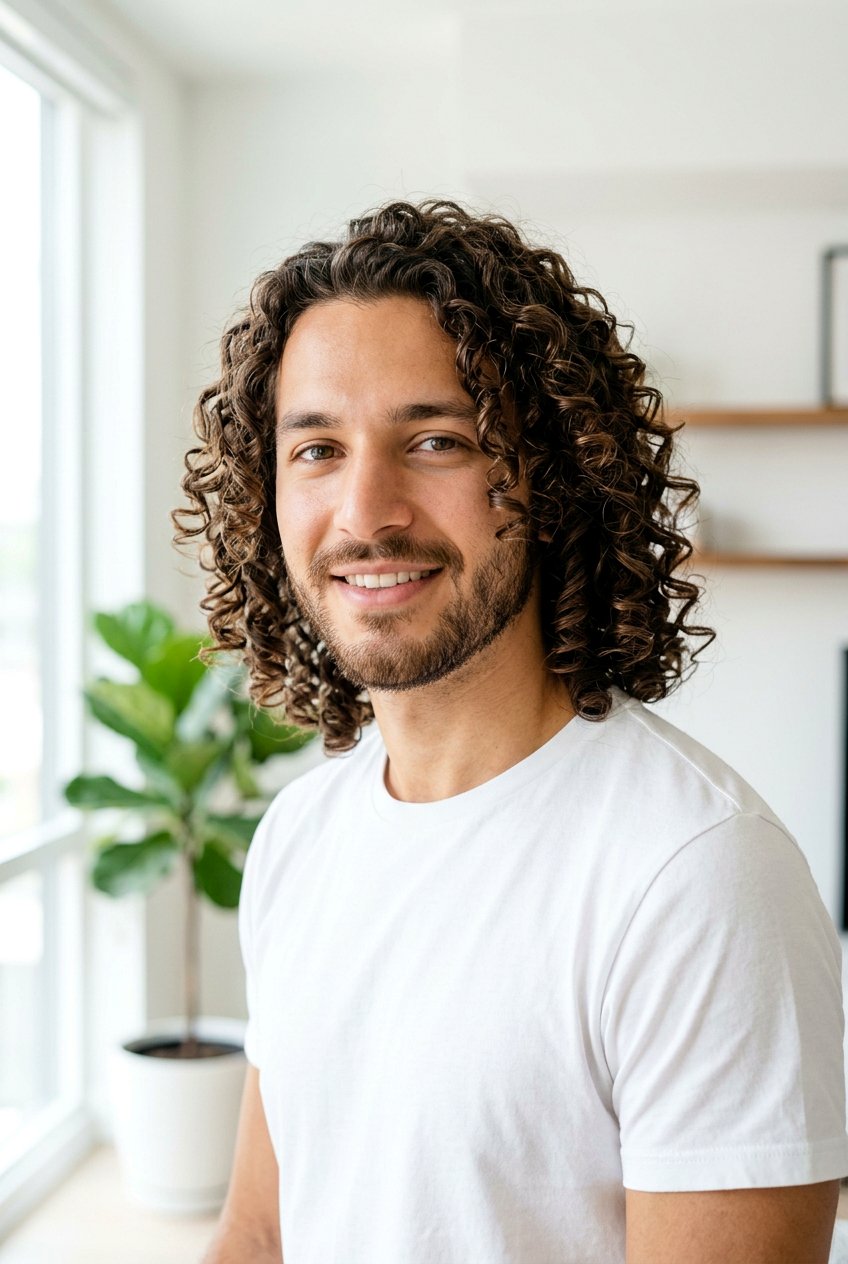 Curly Hair Long Layers - 20 long layered haircut for men - 20 long layered haircut for men