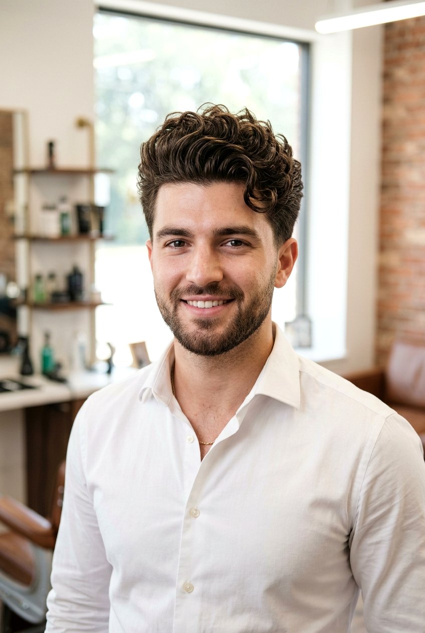 Curly Hair Quiff - 20 men haircut ideas for curly hair - 20 men haircut ideas for curly hair