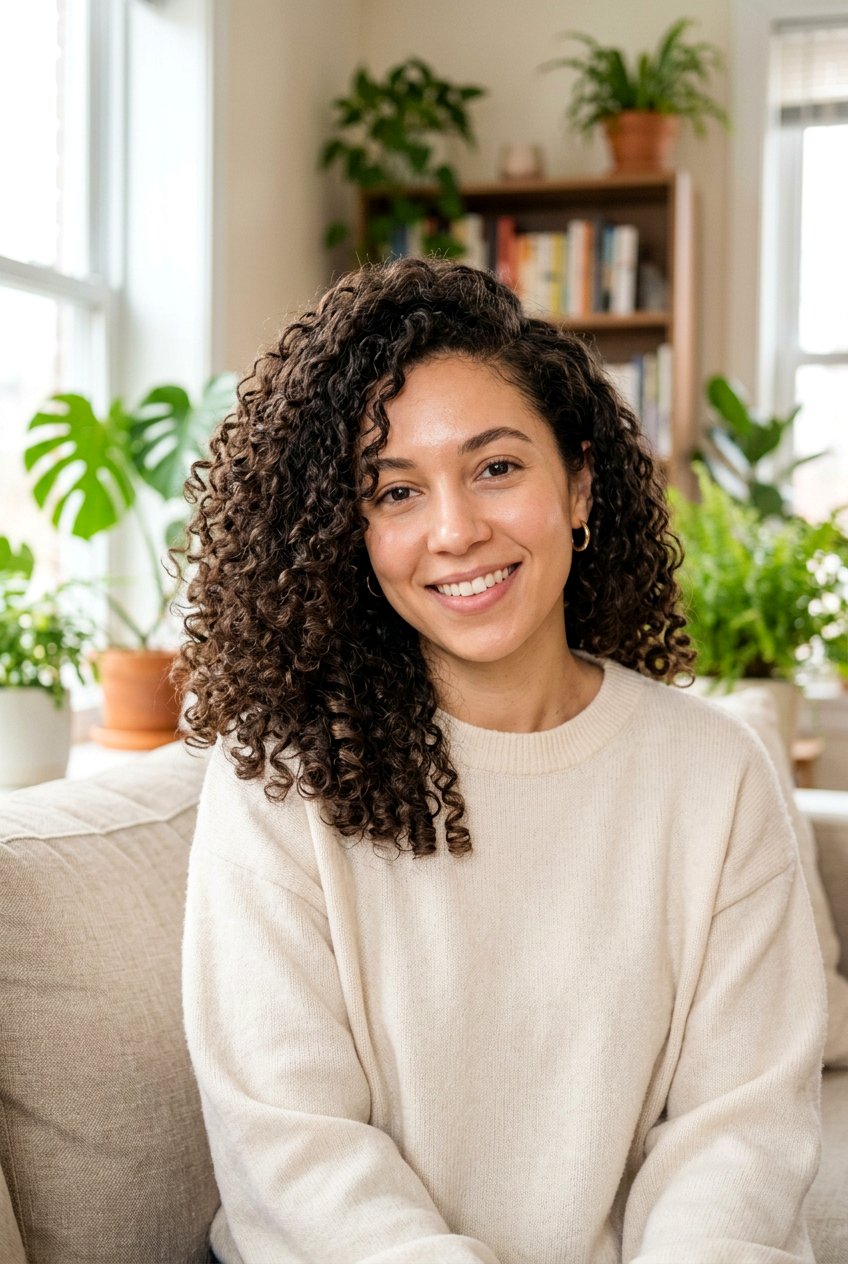 Curly Hair Side Part For Birthday - 20 birthday hairstyle with side curls - 20 birthday hairstyle with side curls