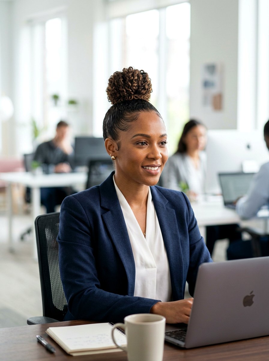 Curly Hair Top Knot For Work - 20 easy work hairstyle for long curly hair - 20 easy work hairstyle for long curly hair