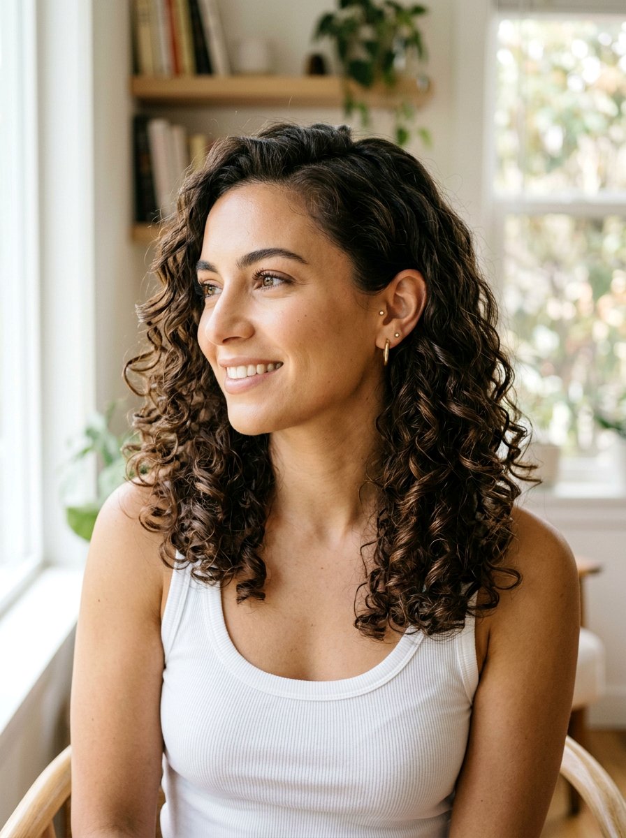 Curly Hair Tucked Behind Ears - 20 simple tucked back hairstyle - 20 simple tucked back hairstyle