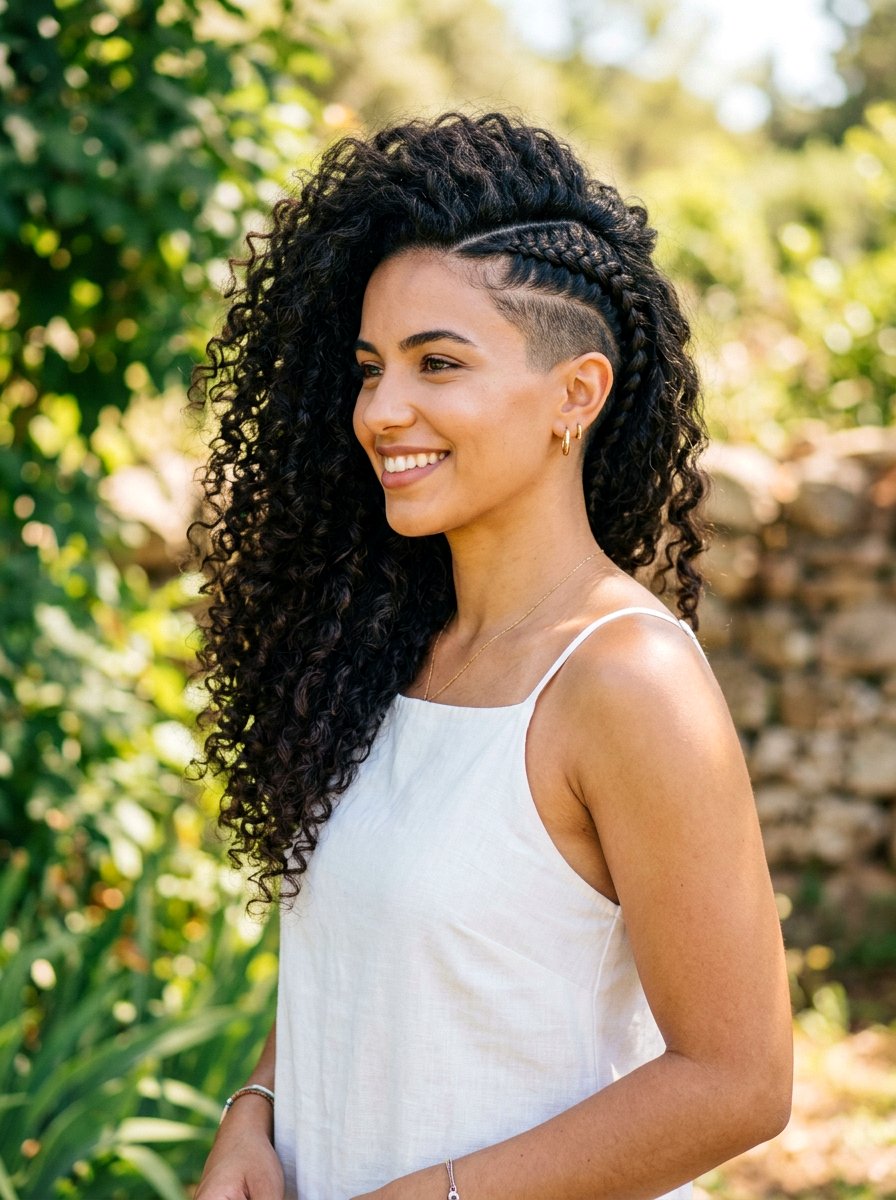 Curly Hair Undercut Braid For Women - 20 undercut braid hairstyle women - 20 undercut braid hairstyle women