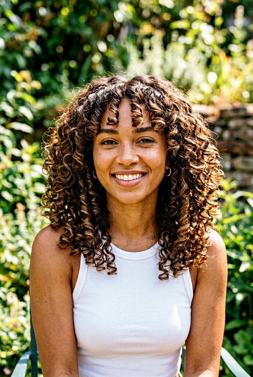 Curly Hair With 70s Curtain Bangs - 20 70s curtain bangs hairstyle - 20 70s curtain bangs hairstyle