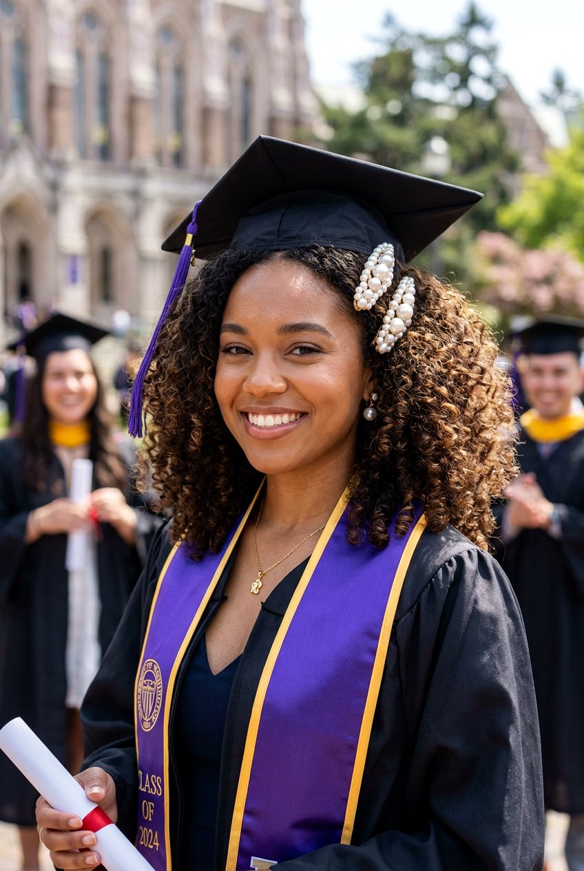 Curly Hair With Clips - 20 graduation hairstyles for curly hair - 20 graduation hairstyles for curly hair