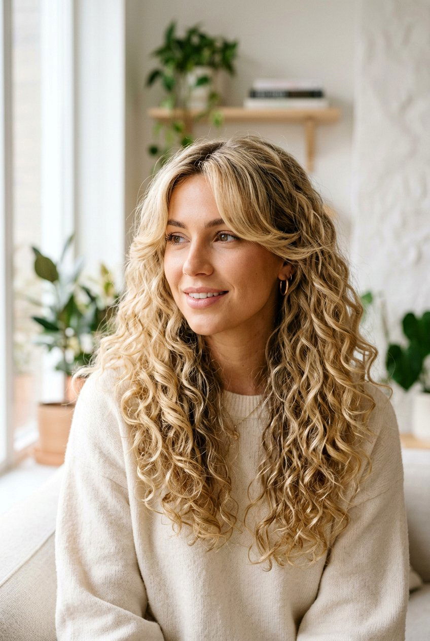 Curly Hair With Curtain Bangs - 20 curly hairstyles for women - 20 curly hairstyles for women