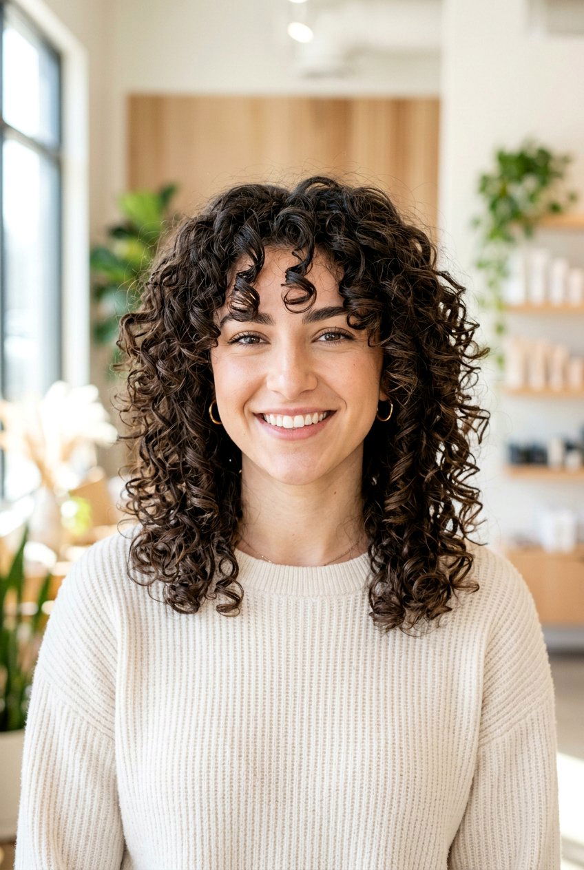 Curly Hair With Face Framing Layers - 20 curly hairstyles for long hair - 20 curly hairstyles for long hair