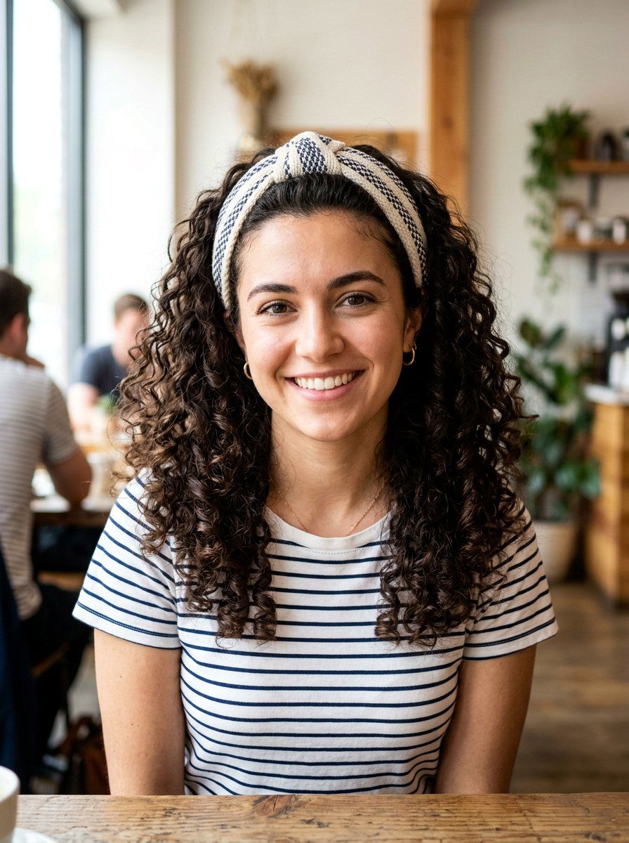 Curly Hair With Headband - 20 cute curly hairstyle ideas for women - 20 cute curly hairstyle ideas for women