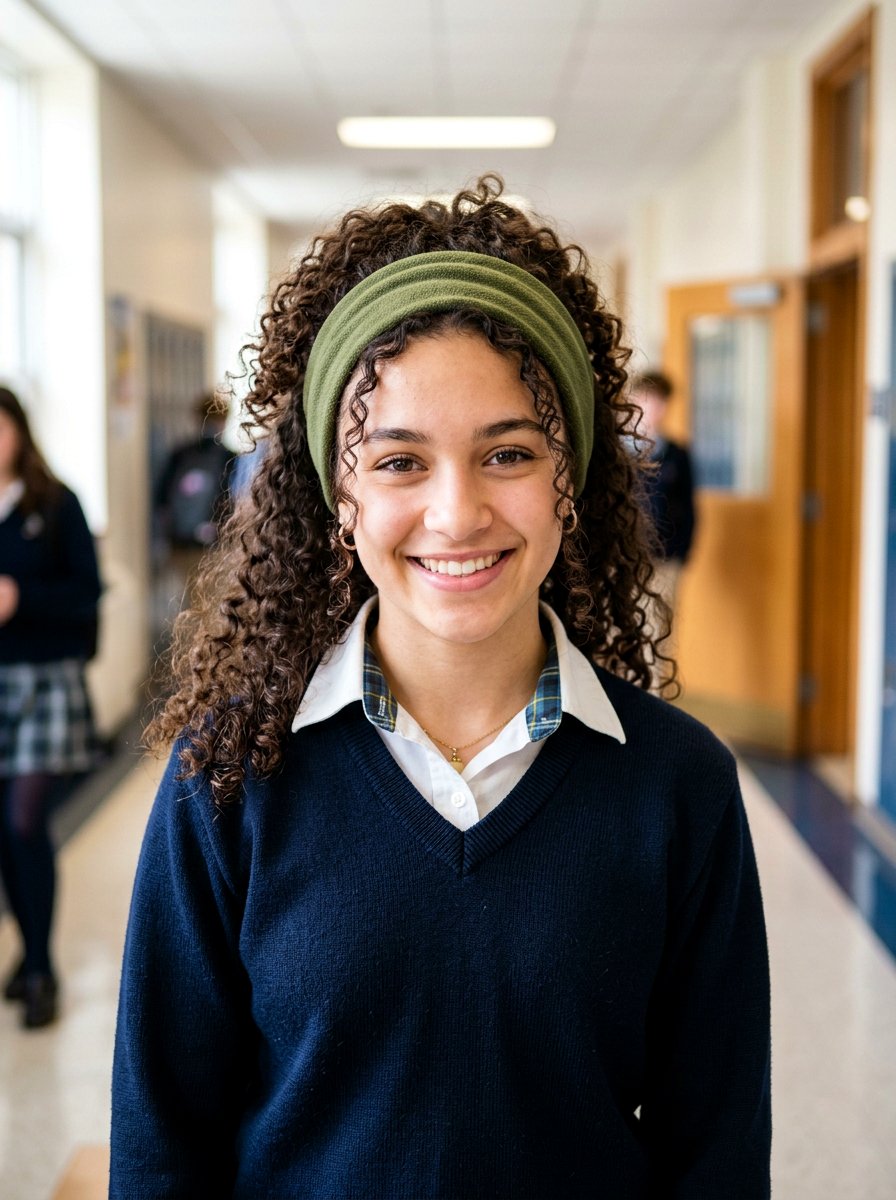 Curly Hair With Headband - 20 cute hairstyle for teenage girls curls - 20 cute hairstyle for teenage girls curls