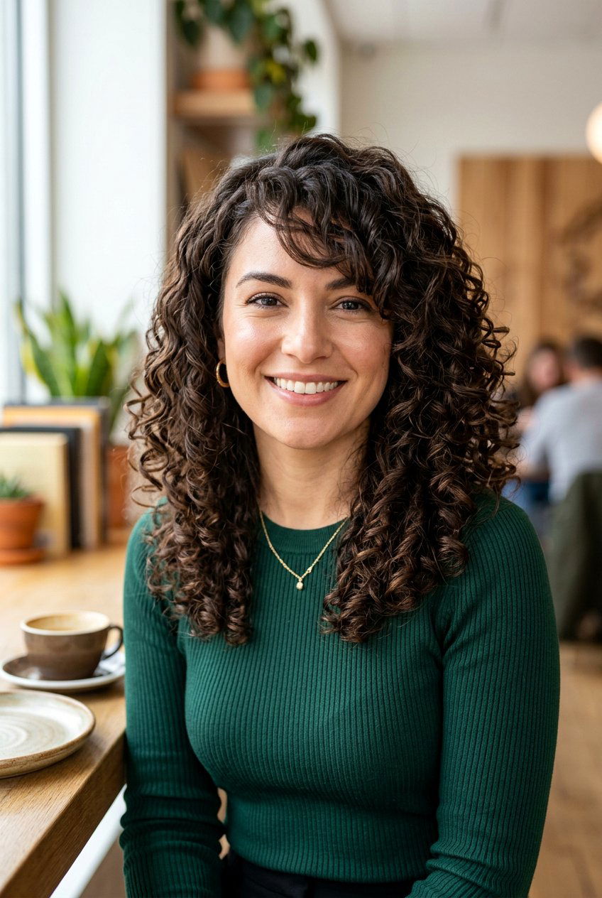 Curly Hair With Side Bangs For Square Face - 20 curly haircut for square face - 20 curly haircut for square face