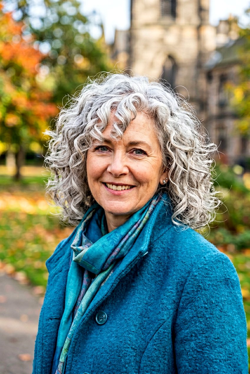 Curly Hair With Side Bangs - 20 side bangs for older women - 20 side bangs for older women