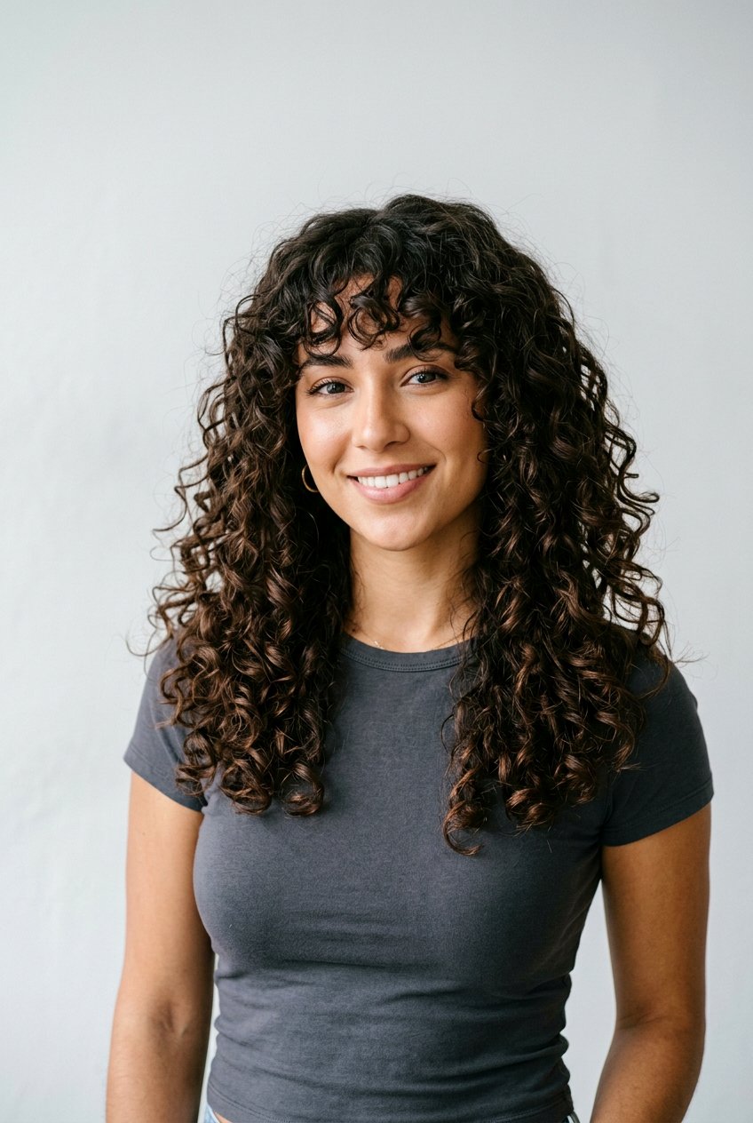 Curly Haircut With Bangs - 20 best haircut for natural curly hair - 20 best haircut for natural curly hair