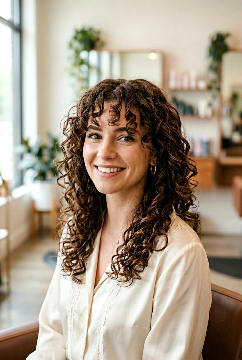 Curly Haircut With Curtain Bangs Curl By Curl - 20 curl by curl haircut - 20 curl by curl haircut