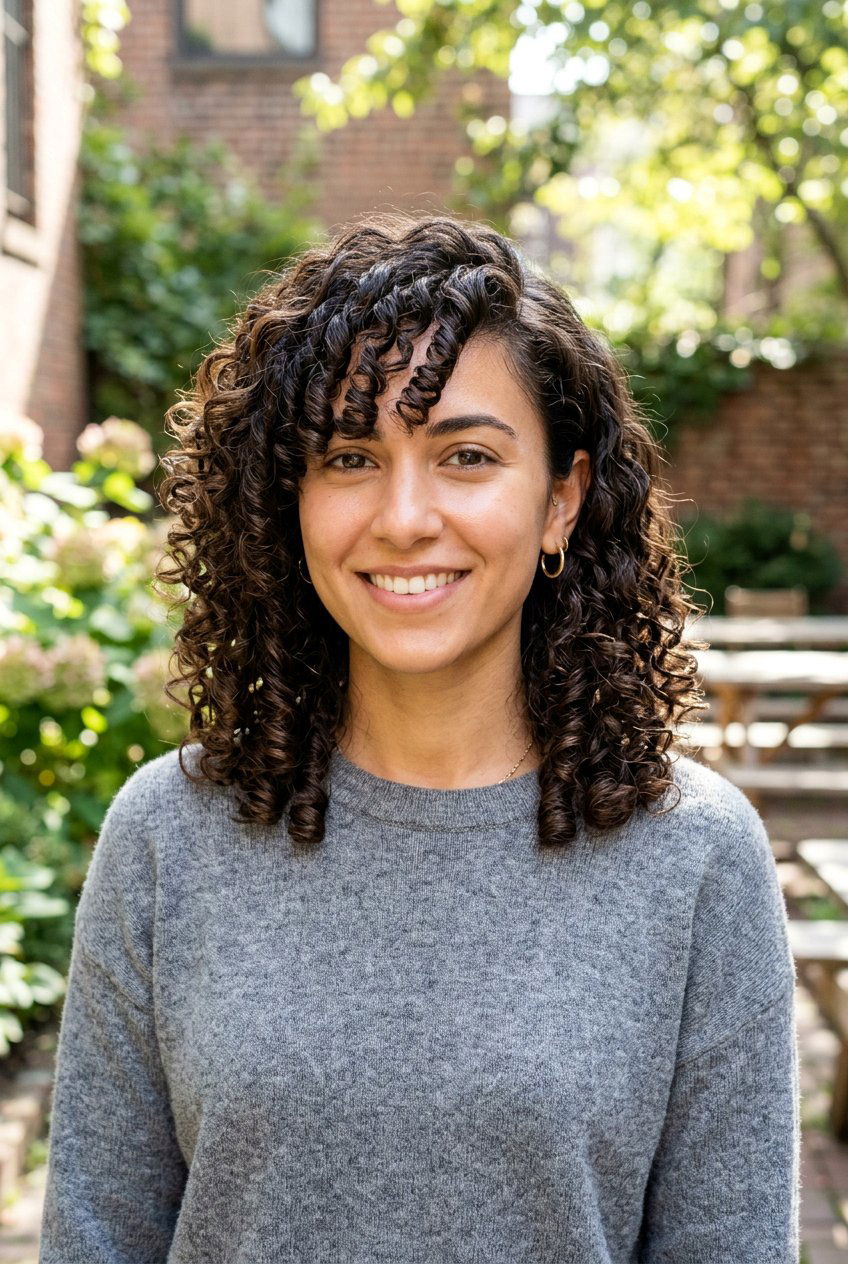 Curly Haircut With Side Bangs Curl By Curl - 20 curl by curl haircut - 20 curl by curl haircut