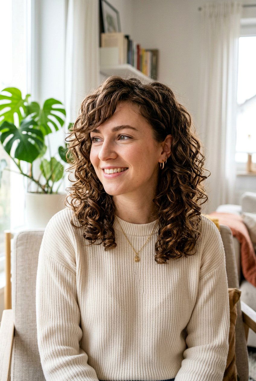 Curly Haircut With Side Fringe - 20 curly fringe haircut women - 20 curly fringe haircut women