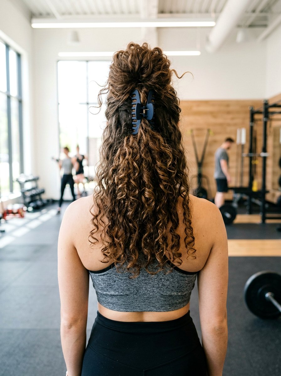 Curly Half Up Top Knot Claw Clip - 20 claw clip half up for curly hair - 20 claw clip half up for curly hair