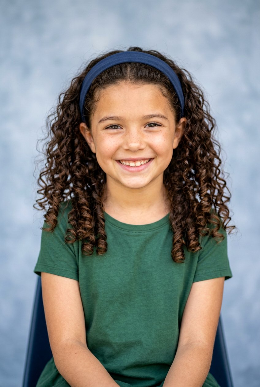 Curly Headband Look For Picture Day - 20 school picture day curls - 20 school picture day curls
