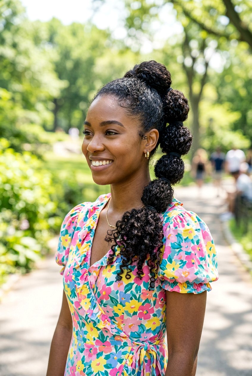 Curly High Bubble Ponytail - 20 curly high ponytail - 20 curly high ponytail