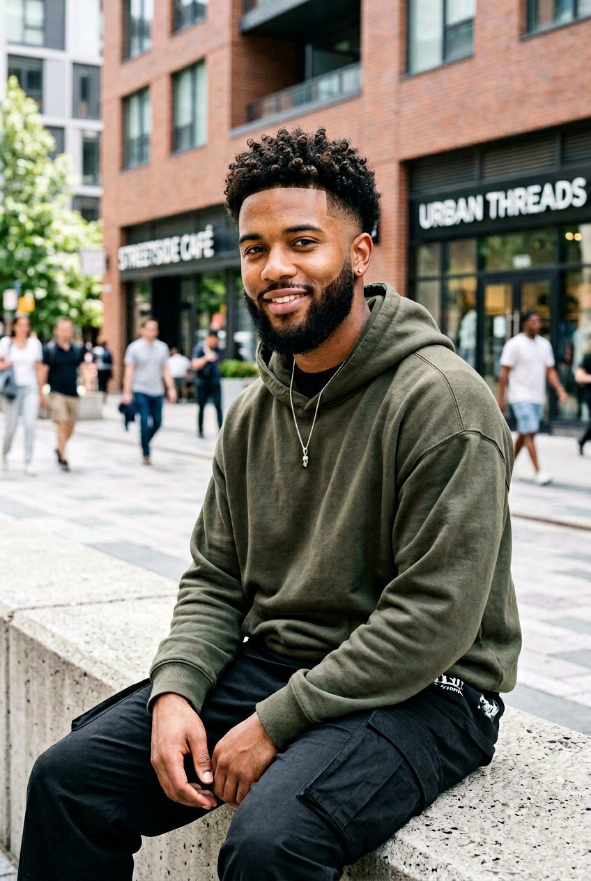 Curly High Fade With Beard Blend - 20 beard fade haircut - 20 beard fade haircut