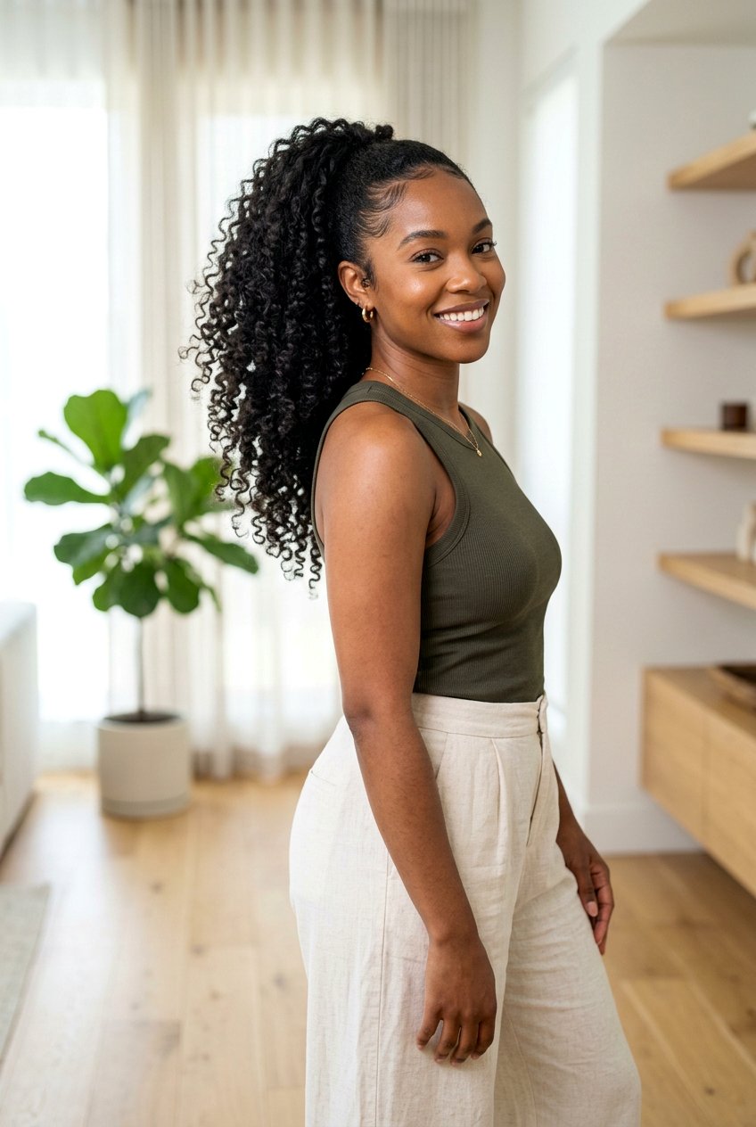 Curly High Ponytail For Brunch - 20 brunch ponytail hairstyles - 20 brunch ponytail hairstyles