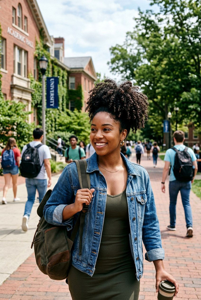 Curly High Ponytail For Campus - 20 campus ponytail hairstyle - 20 campus ponytail hairstyle