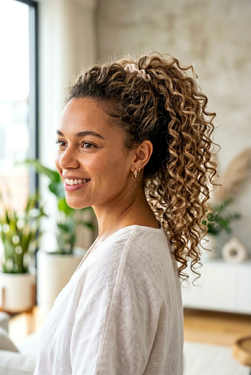 Curly High Ponytail For Fine Hair - 20 curly high ponytail - 20 curly high ponytail