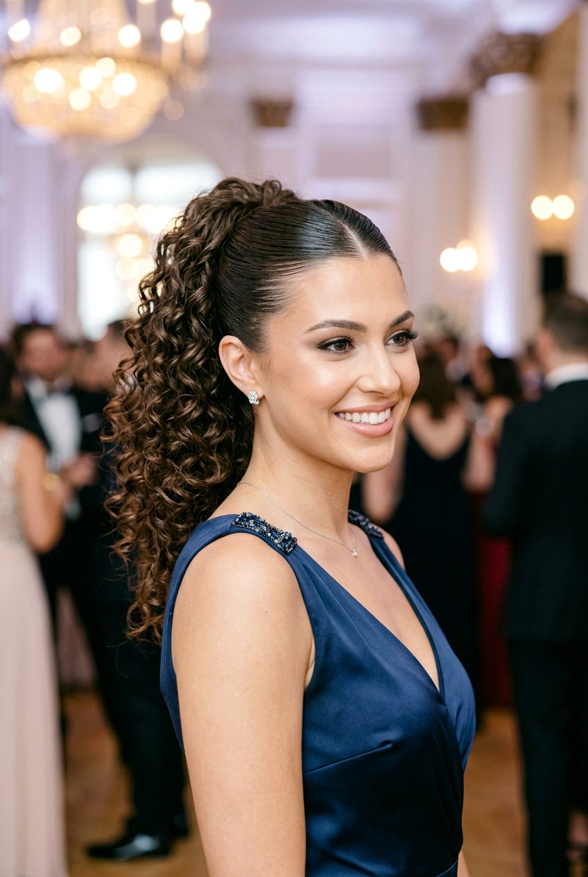 Curly High Ponytail For Formal Events - 20 curly high ponytail - 20 curly high ponytail