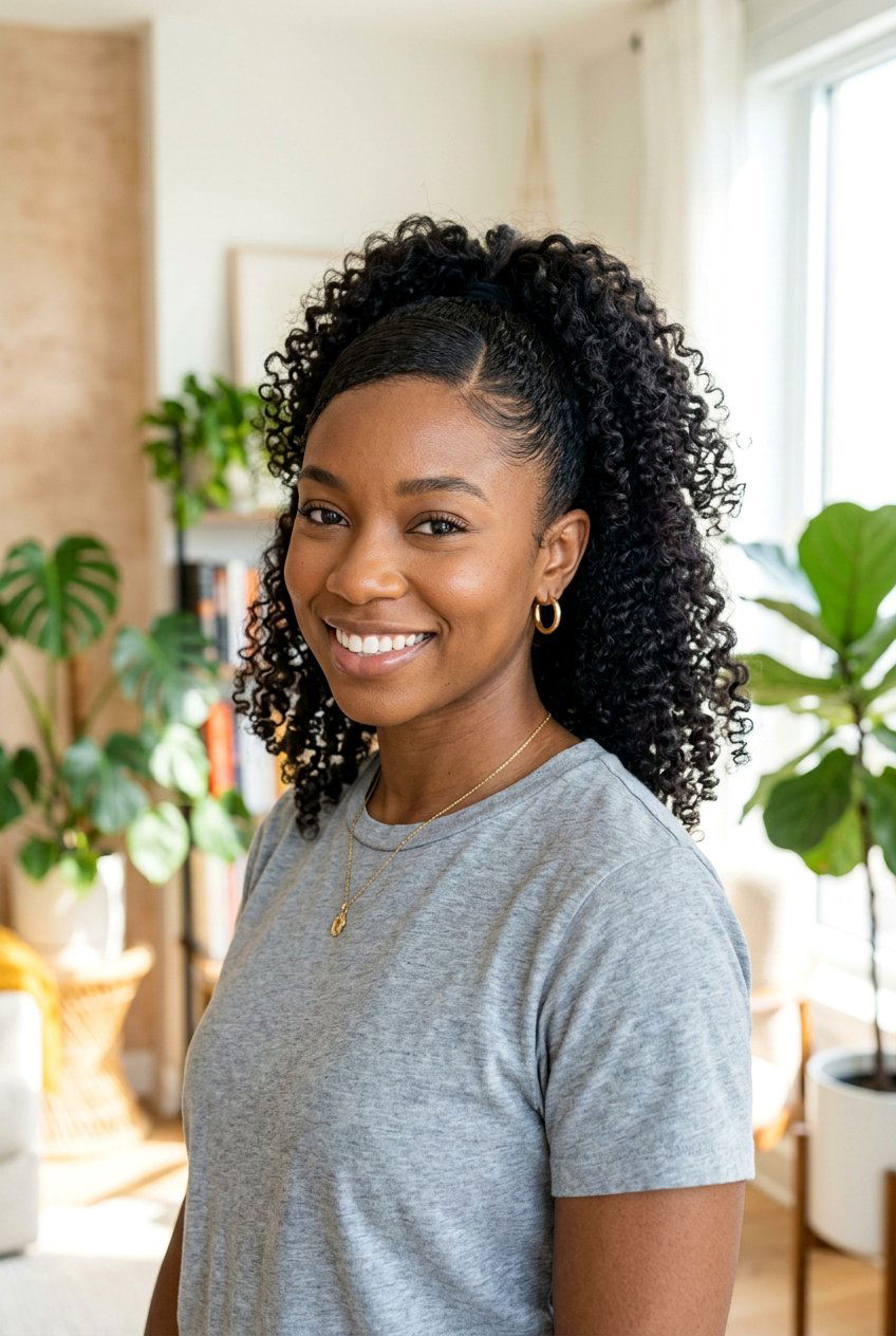 20 Glamorous Curly High Ponytail Looks for a Stunning Updo