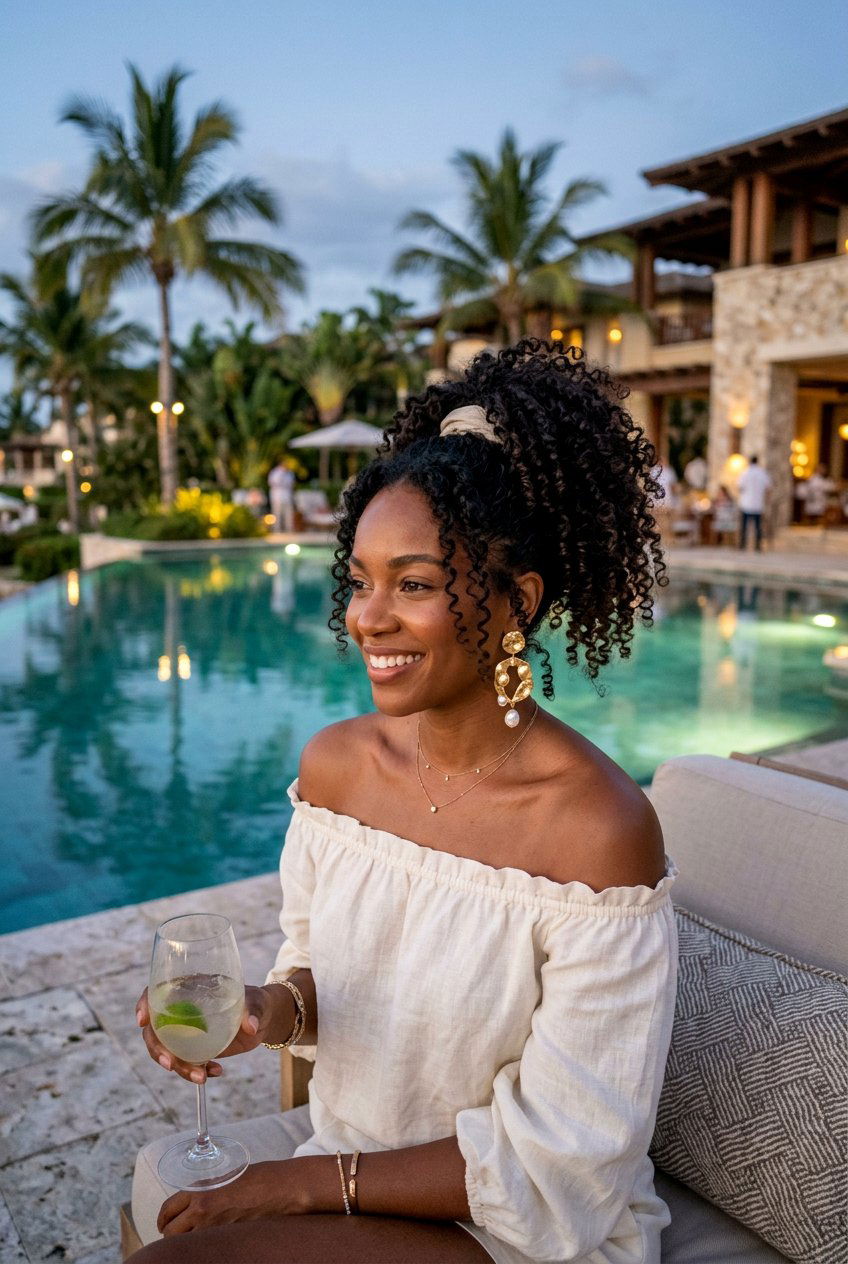 Curly High Resort Ponytail - 20 resort ponytail hairstyle - 20 resort ponytail hairstyle