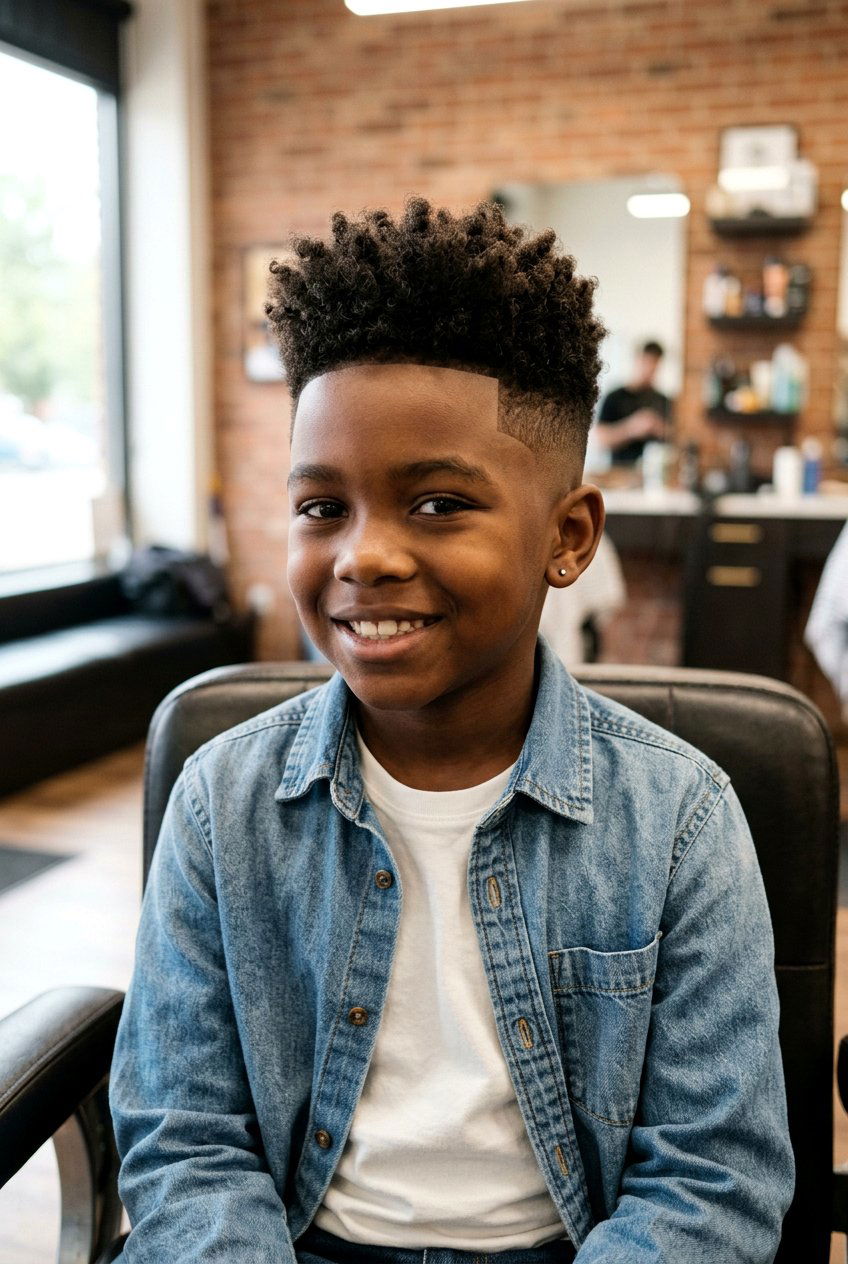 Curly High Top Fade for Boys - 20 picture day haircut for boys - 20 picture day haircut for boys