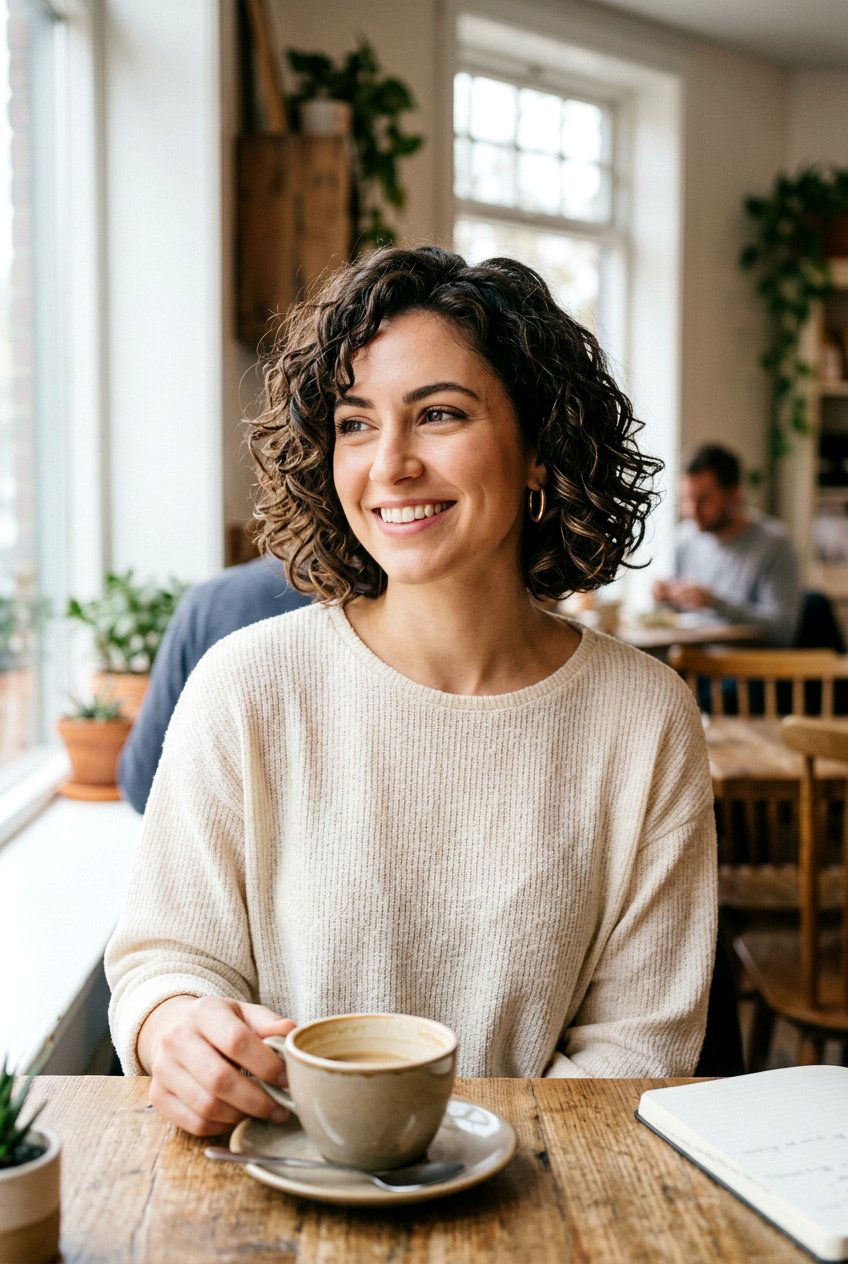 Curly Jaw Length French Bob - 20 jaw length french bob - 20 jaw length french bob