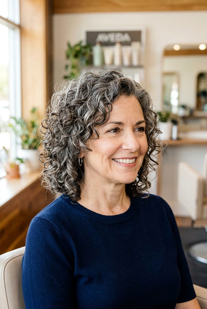 Curly Layered Bob - 20 layered bob for women over 50 - 20 layered bob for women over 50