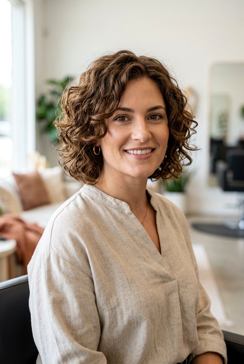 Curly Layered Bob For Square Face - 20 curly haircut for square face - 20 curly haircut for square face