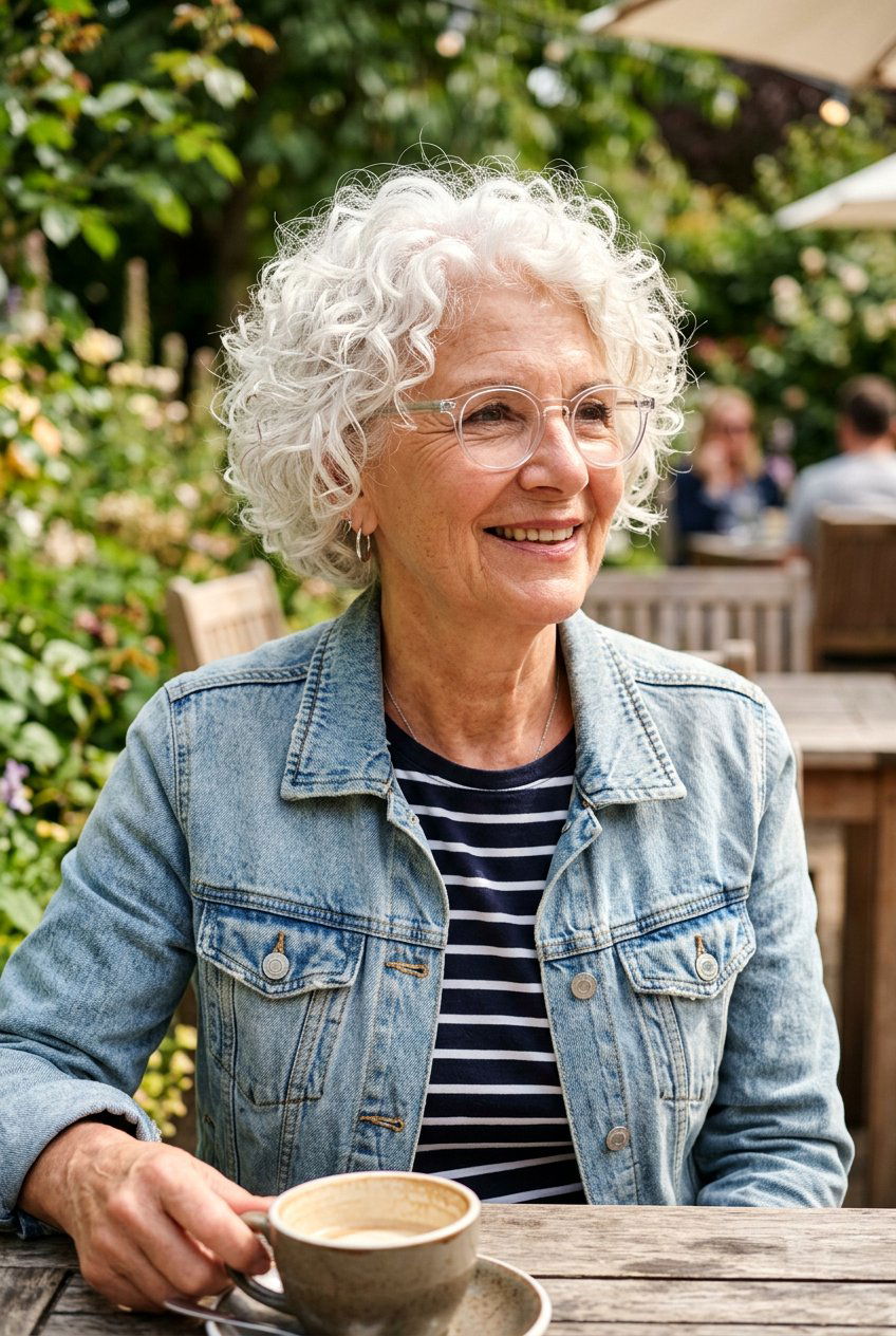 Curly Layered Crop - 20 layered haircut for women over 70 with glasses - 20 layered haircut for women over 70 with glasses