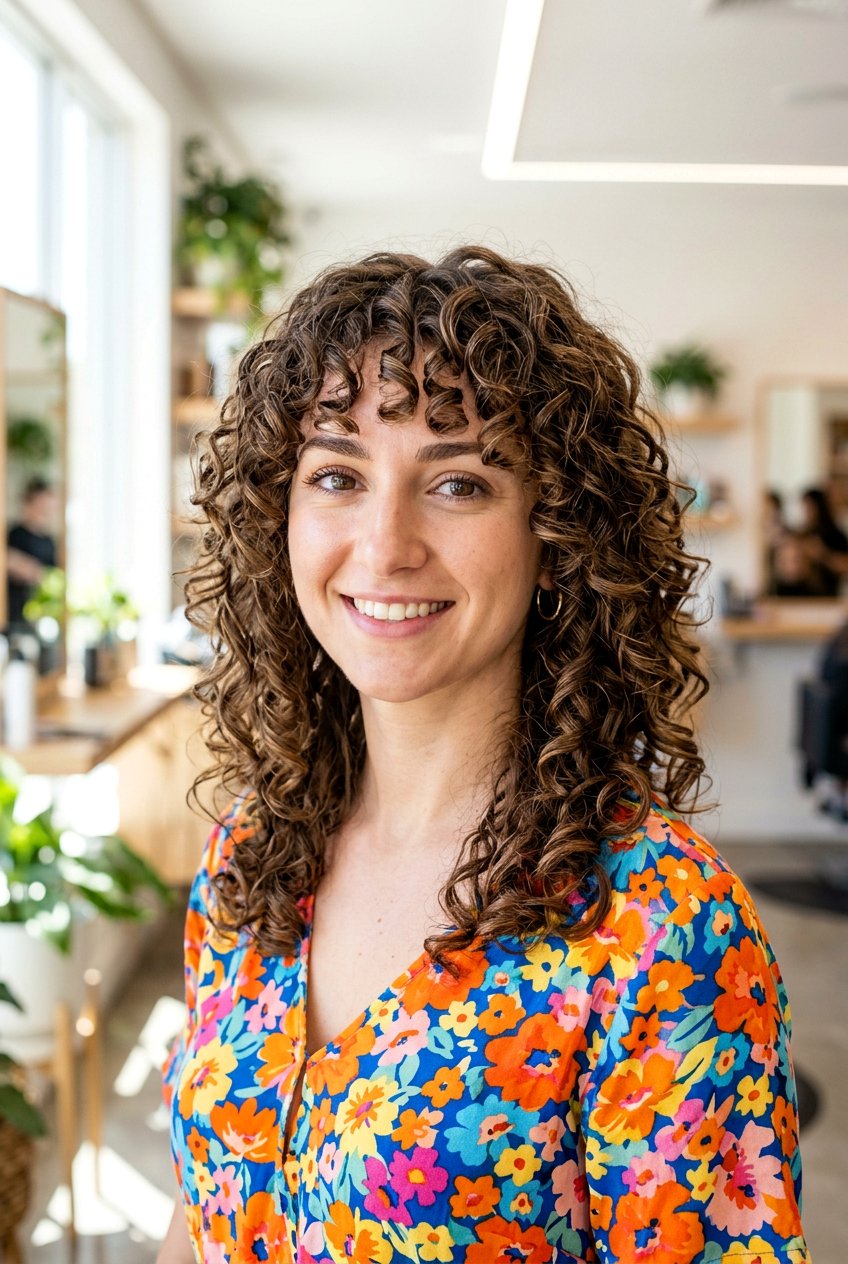 Curly Layered Haircut With Curtain Bangs - 20 modern layered haircut with curtain bangs - 20 modern layered haircut with curtain bangs