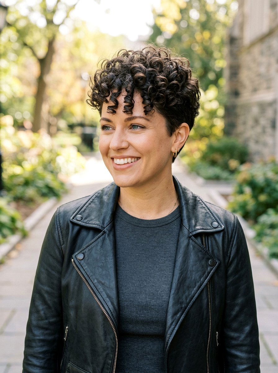 Curly Layered Pixie Cut For Round Face - 20 curly layered haircut for round face women - 20 curly layered haircut for round face women