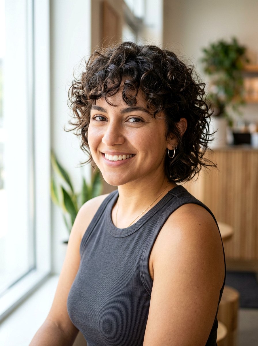 Curly Layered Razored Cut For Round Face - 20 curly layered haircut for round face women - 20 curly layered haircut for round face women