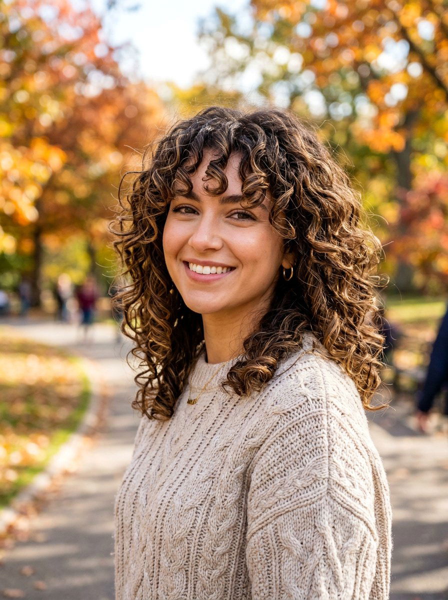 Curly Layered Shag With Curtain Fringe - 20 layered shag with curtain fringe - 20 layered shag with curtain fringe