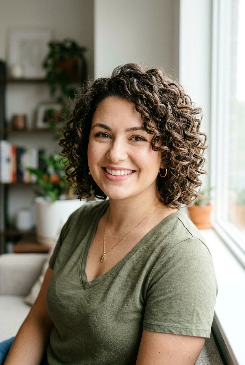 Curly Layers For Round Faces - 20 curly layers for medium hair women - 20 curly layers for medium hair women