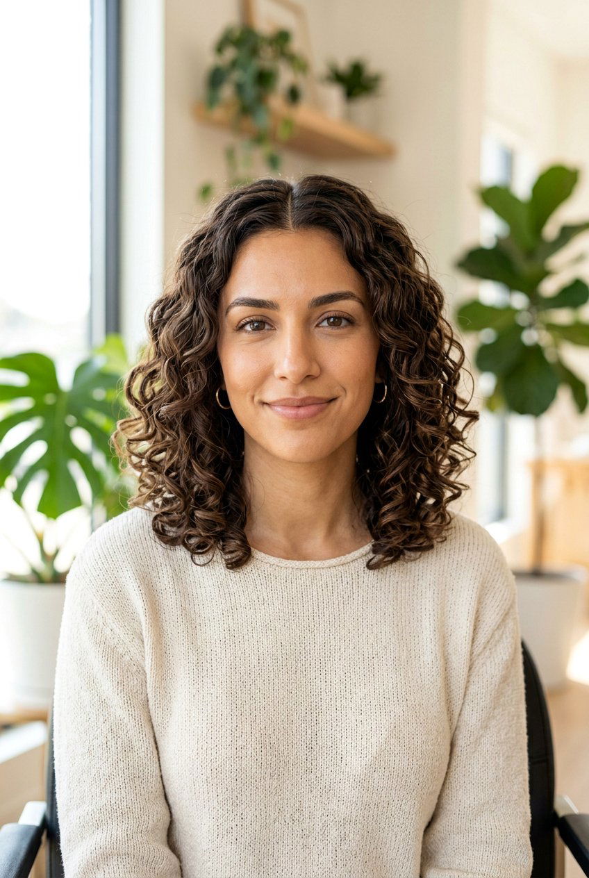 Curly Lob Haircut With Middle Part - 20 curly lob haircut - 20 curly lob haircut