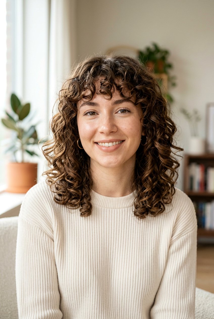 Curly Lob With Bangs - 20 curly lob haircut - 20 curly lob haircut