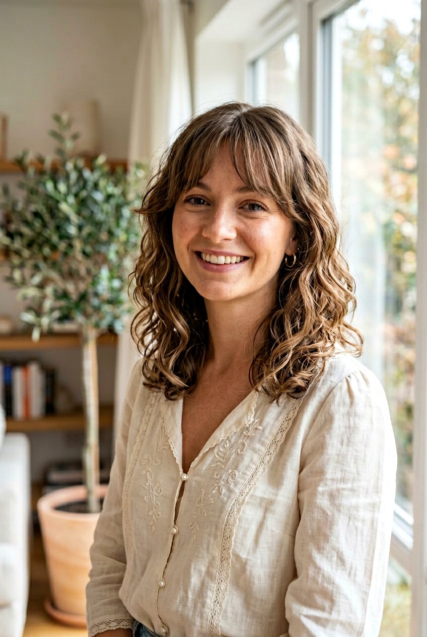Curly Lob With Curtain Bangs For Fine Hair - 20 curly lob with curtain bangs - 20 curly lob with curtain bangs