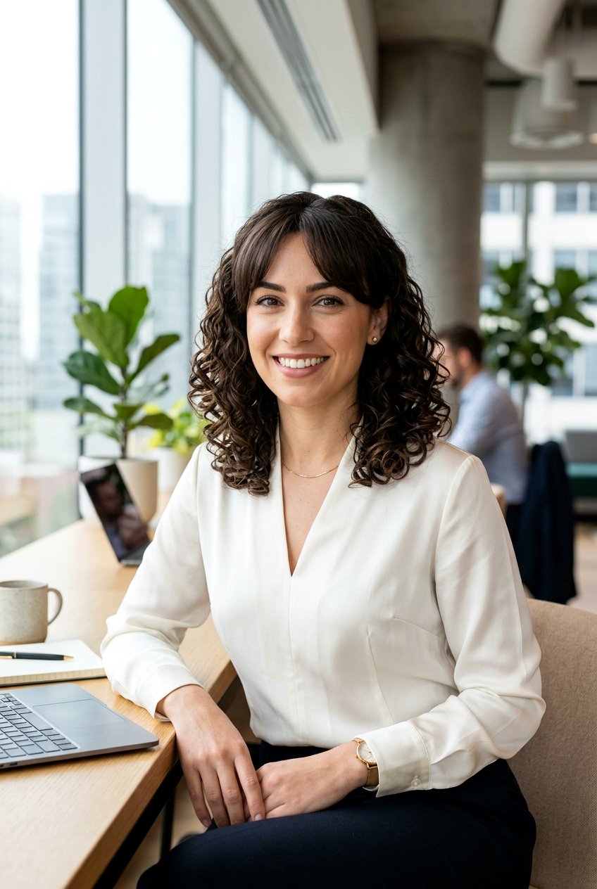 Curly Lob With Curtain Bangs For Professional Look - 20 curly lob with curtain bangs - 20 curly lob with curtain bangs