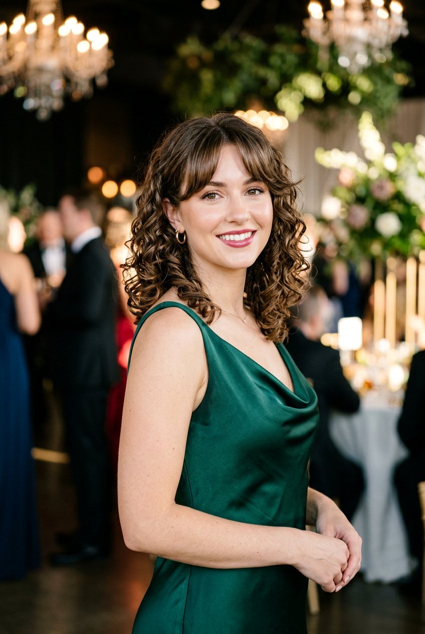 Curly Lob With Curtain Bangs For Special Occasions - 20 curly lob with curtain bangs - 20 curly lob with curtain bangs