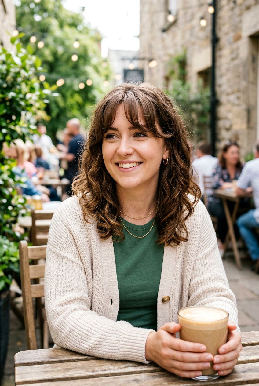 Curly Lob With Curtain Bangs For Wavy Hair - 20 curly lob with curtain bangs - 20 curly lob with curtain bangs
