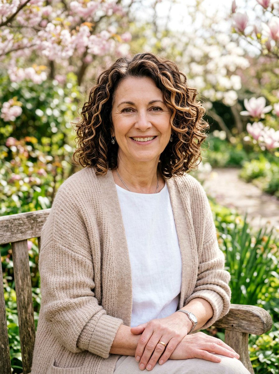 Curly Lob With Highlights - 20 curly lob haircut for older women - 20 curly lob haircut for older women