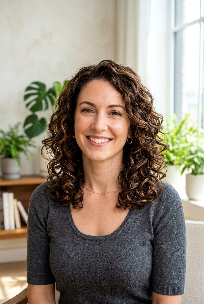 Curly Lob With Layers - 20 low maintenance haircuts for curly hair - 20 low maintenance haircuts for curly hair